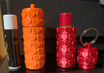 Heart Chapstick Holder Keychain
