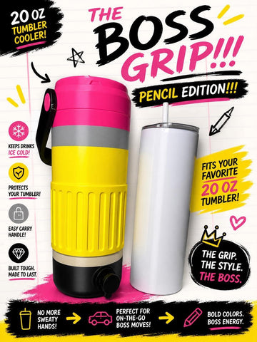 The Boss Grip 20oz Tumbler Cooler Actual Product