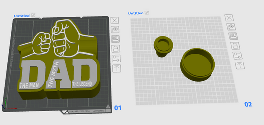Father and Son Fist Lamp base (File Only)