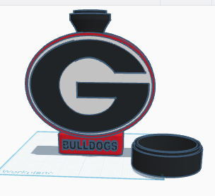 Georgia Bulldog Lamp Base File Only