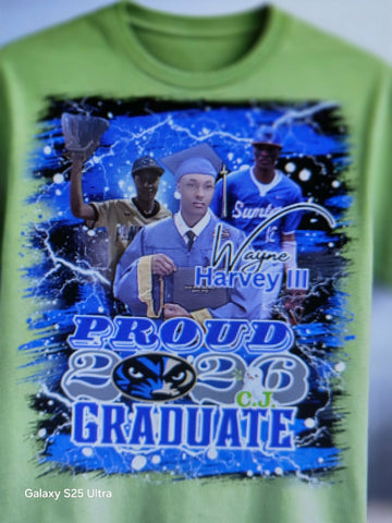 Custom Center Designed Graduation  T-Shirts
