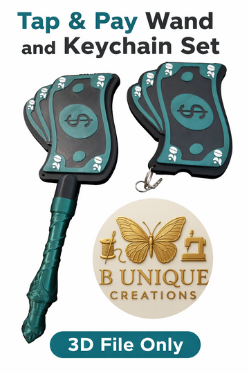 Money Bills Tap & Pay Wand/Keychain Set File only